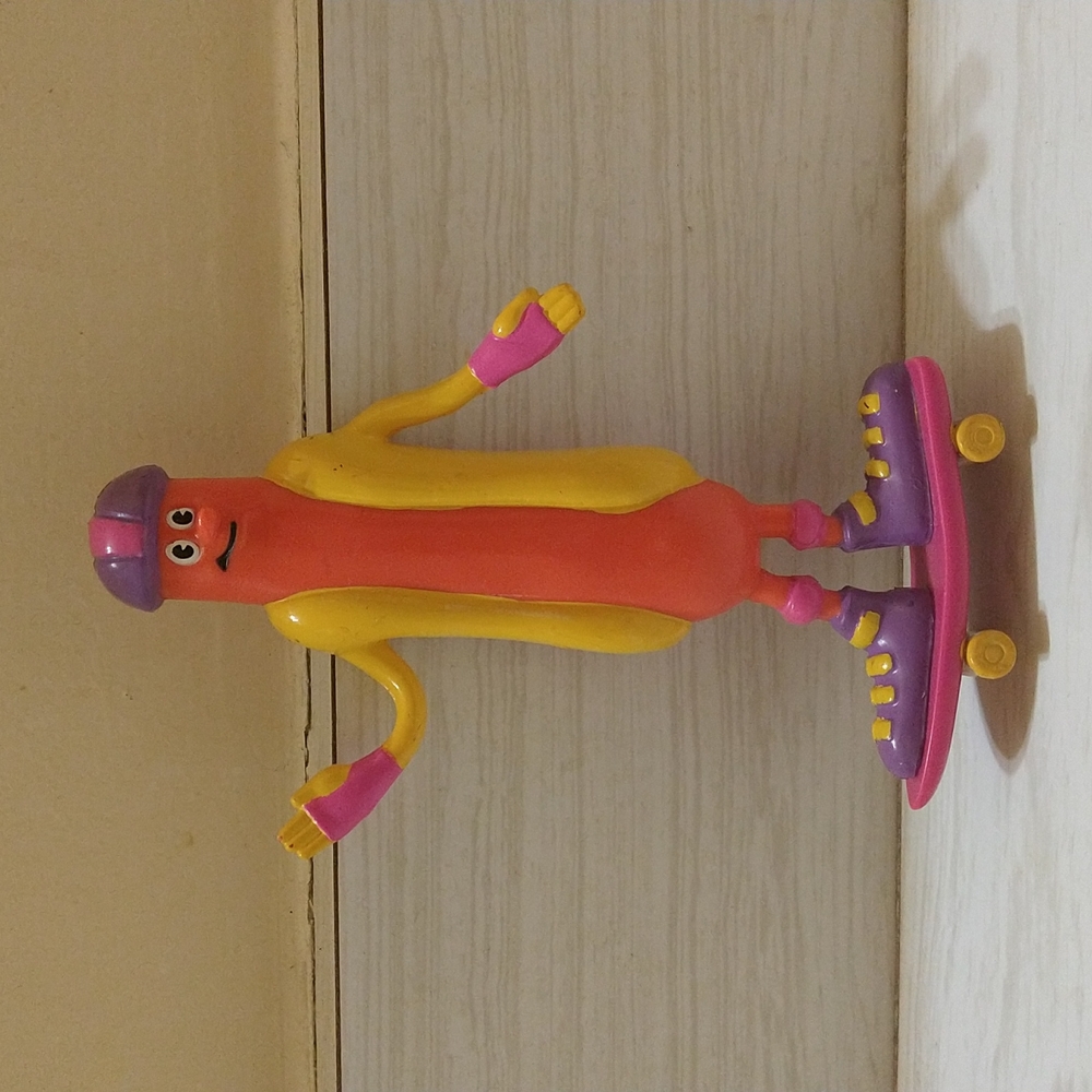 Vintage RARE 1992 Nathan's Famous Hot Dog Bend-Em Figure